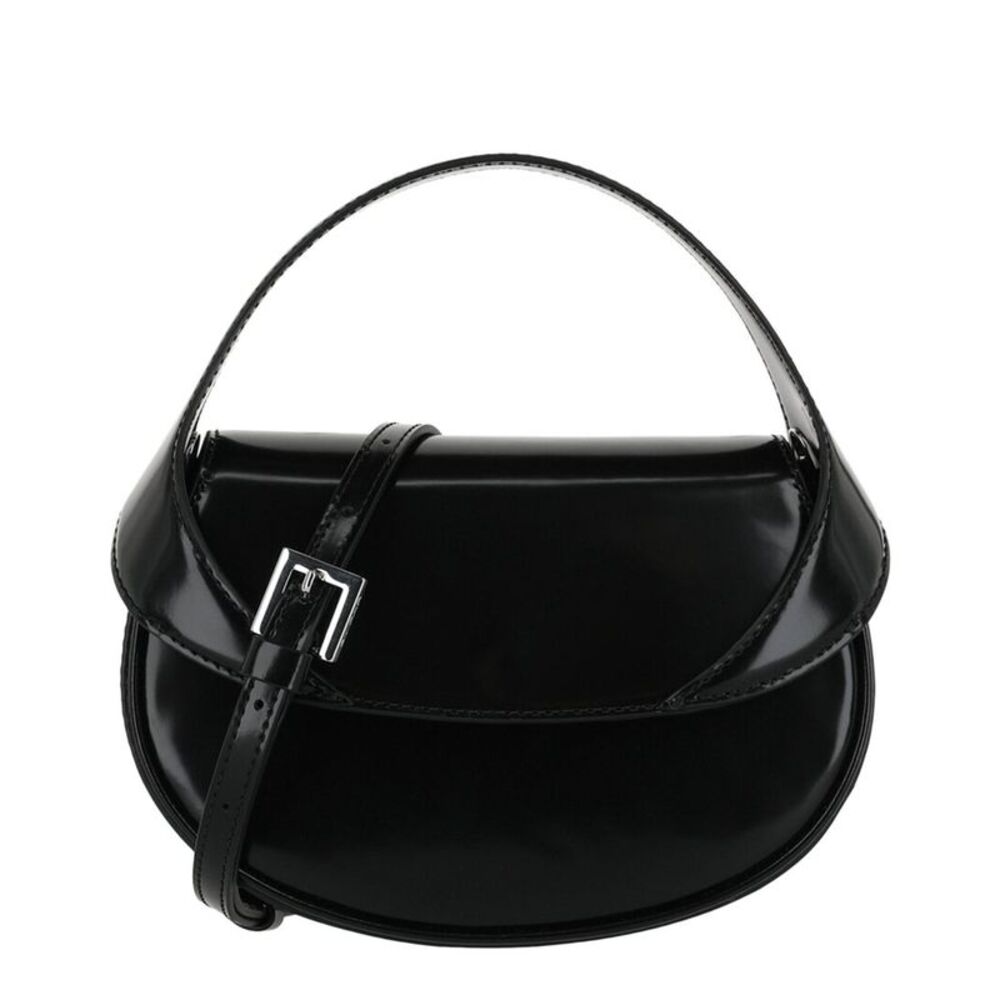 By Far Hari Patent Leather Shoulder Bag, Black